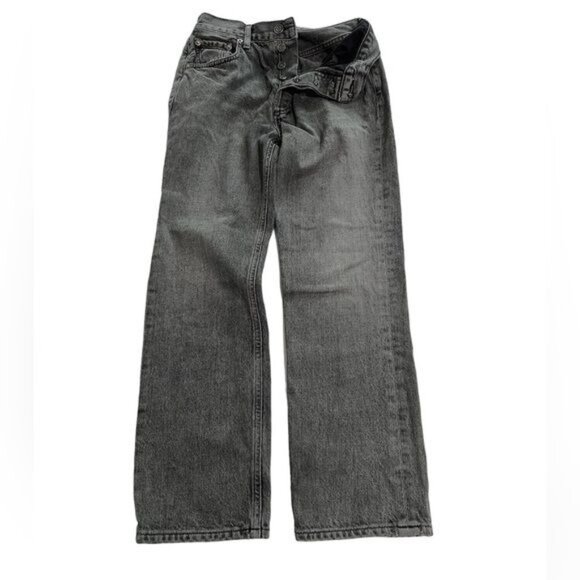 AGOLDE Ripley Straight Leg Ankle Jeans in Dark Grey